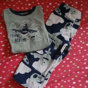 Flying Over Bedtime Kids Pajamas - Green and Blue size 2t